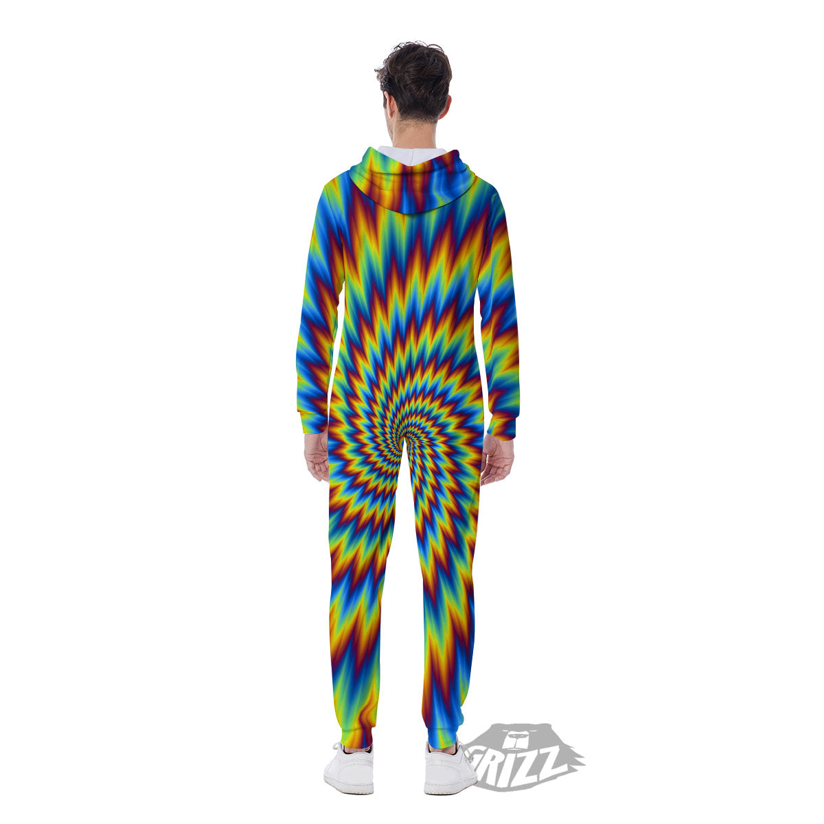 Illusion Optical Psychedelic Expansion Men's Jumpsuit-grizzshop