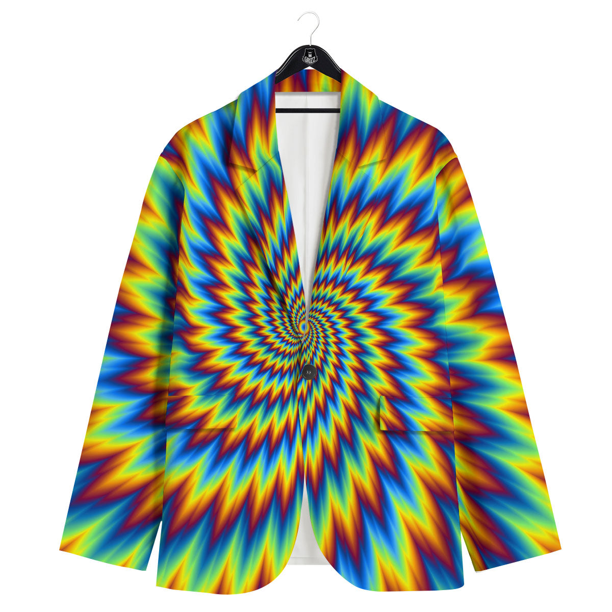 Illusion Optical Psychedelic Expansion Men's Sport Coat-grizzshop