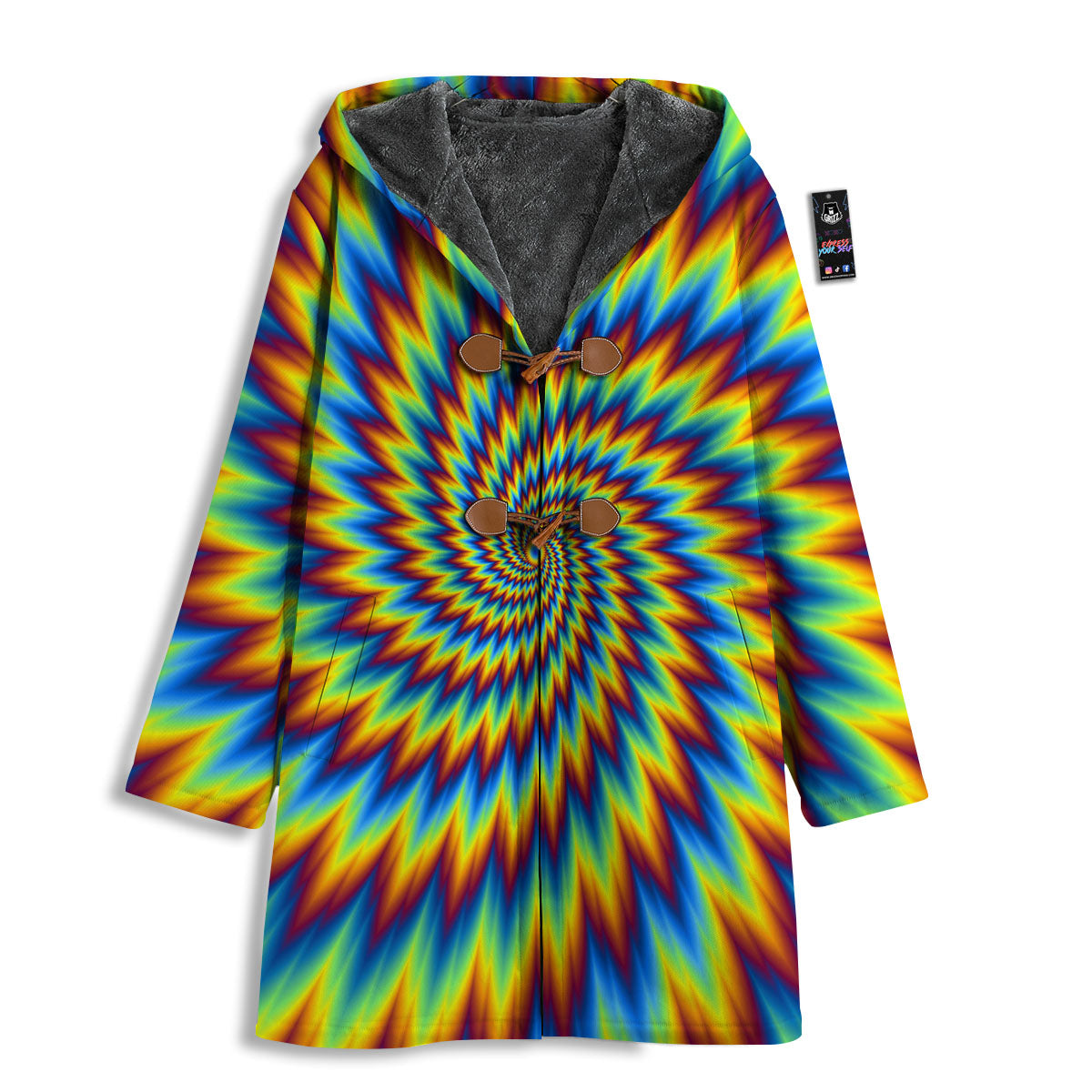Illusion Optical Psychedelic Expansion Men's Windbreaker Jacket-grizzshop