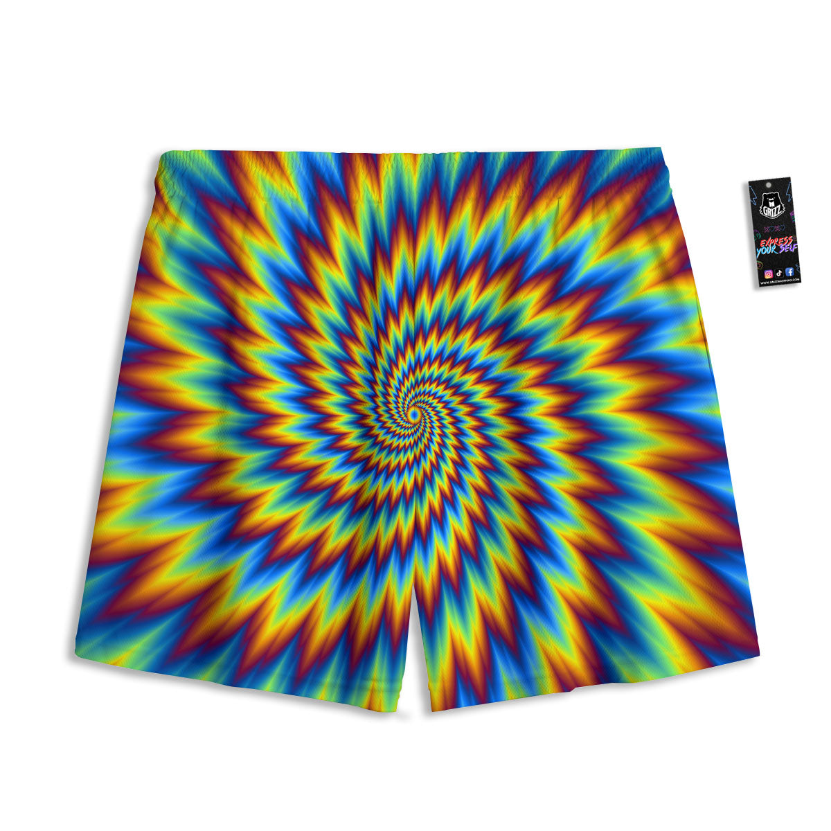 Illusion Optical Psychedelic Expansion Mesh Shorts