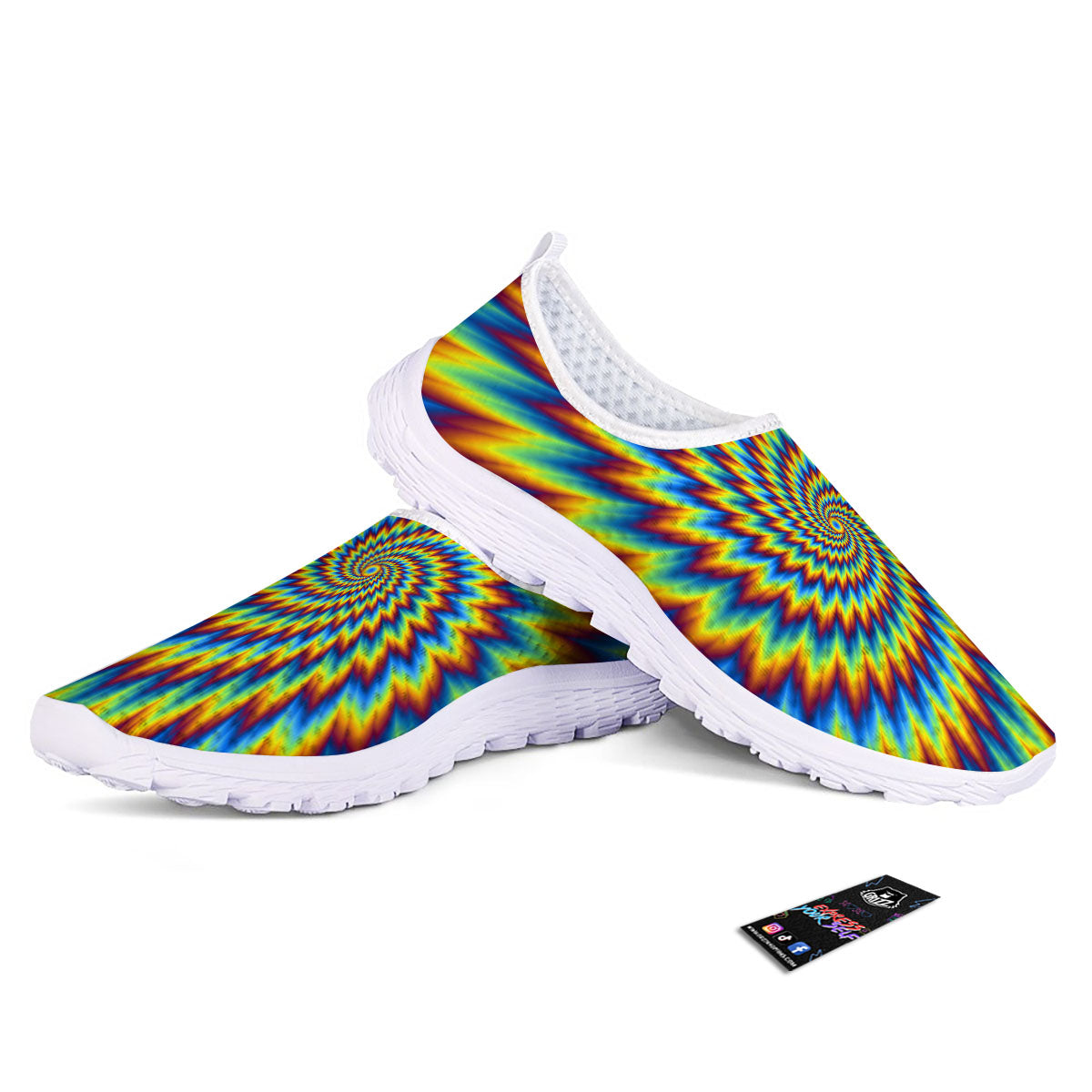 Illusion Optical Psychedelic Expansion Nurse Shoes-grizzshop