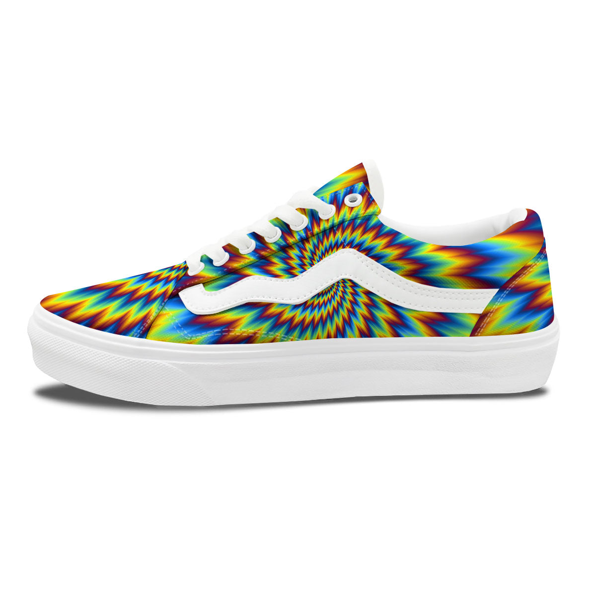 Illusion Optical Psychedelic Expansion Skate Shoes-grizzshop