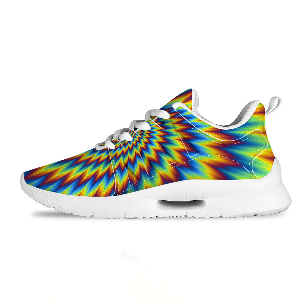 Illusion Optical Psychedelic Expansion Tennis Shoes-grizzshop