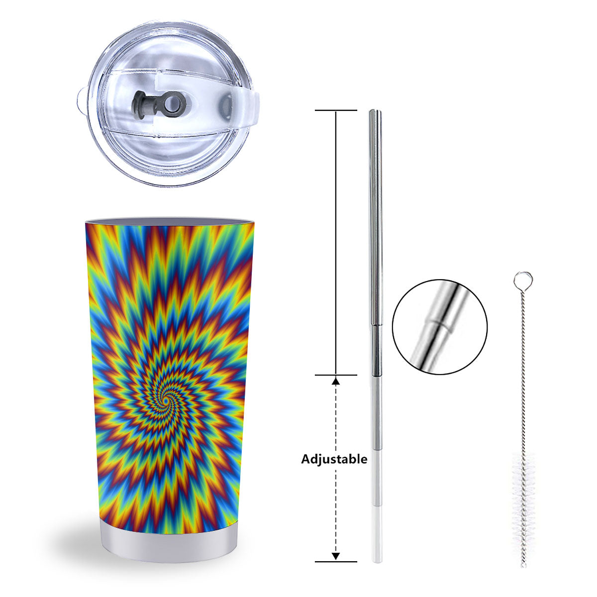 Illusion Optical Psychedelic Expansion Tumbler-grizzshop