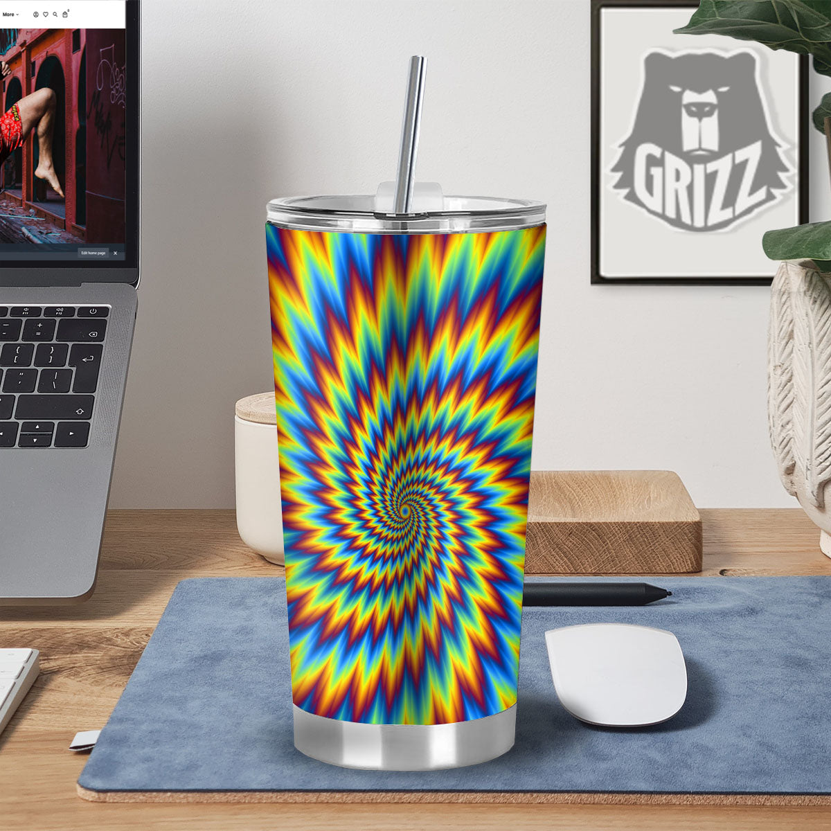 Illusion Optical Psychedelic Expansion Tumbler-grizzshop