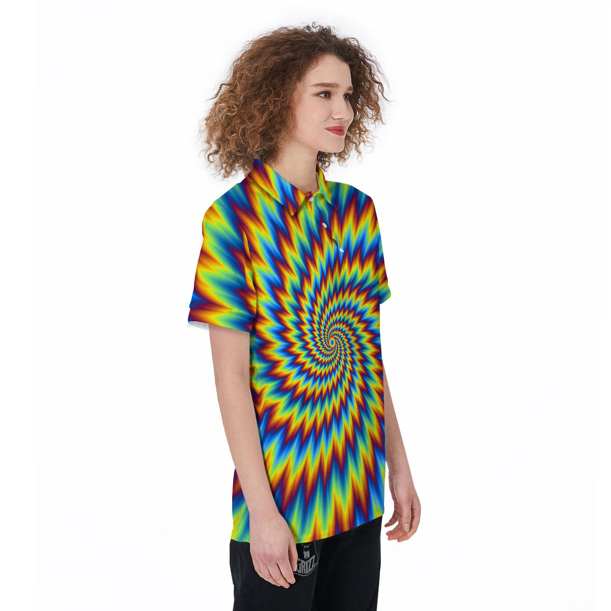 Illusion Optical Psychedelic Expansion Women's Golf Shirts-grizzshop