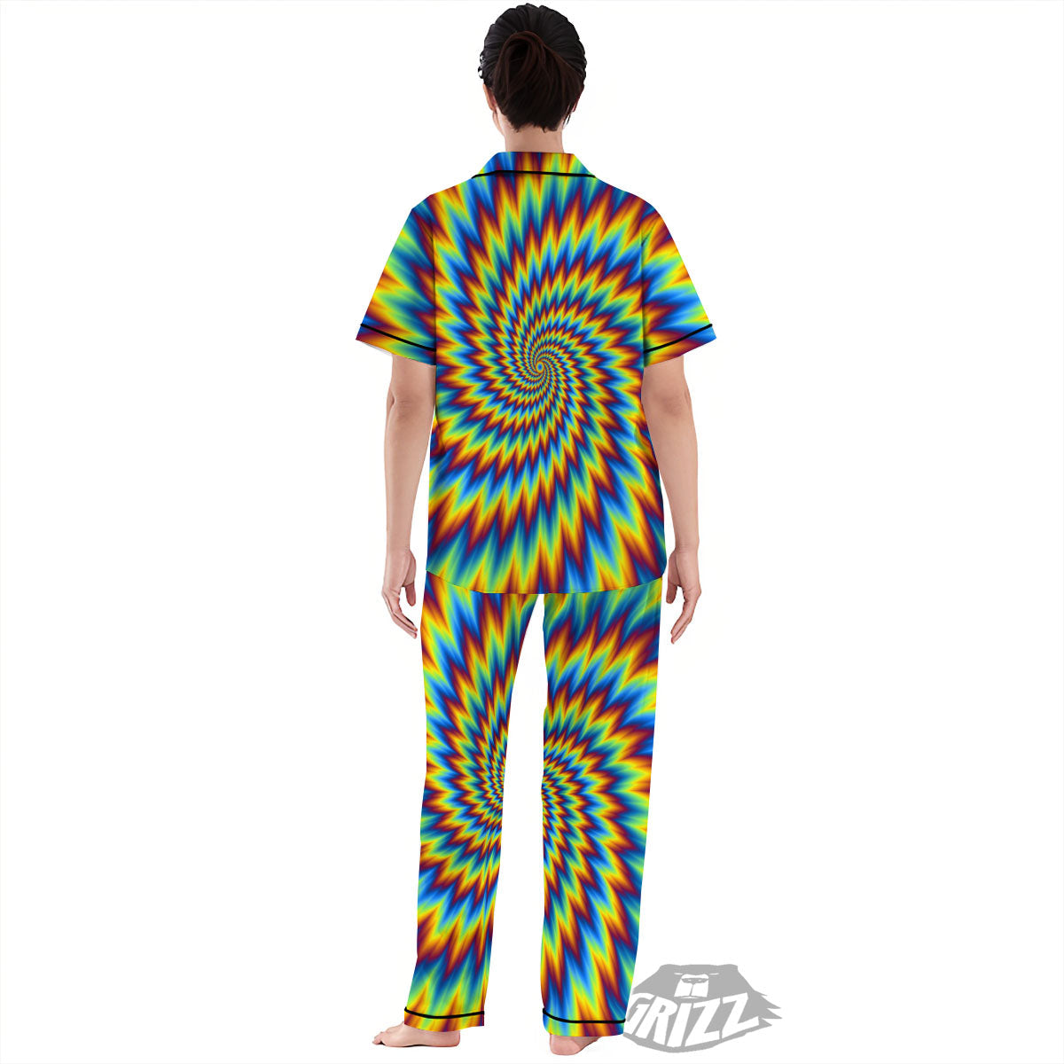 Illusion Optical Psychedelic Expansion Women's Pajamas Set-grizzshop