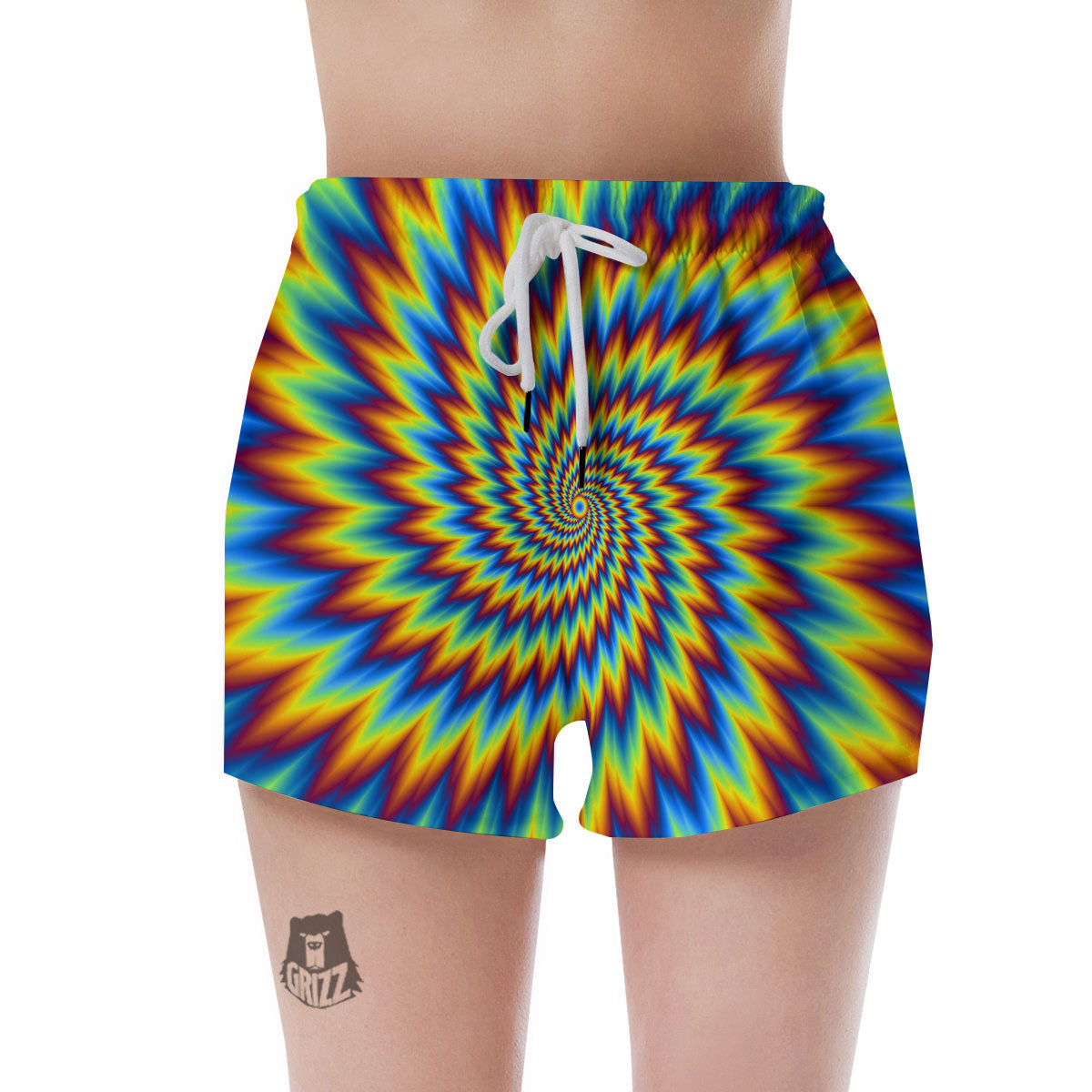 Illusion Optical Psychedelic Expansion Women's Shorts-grizzshop