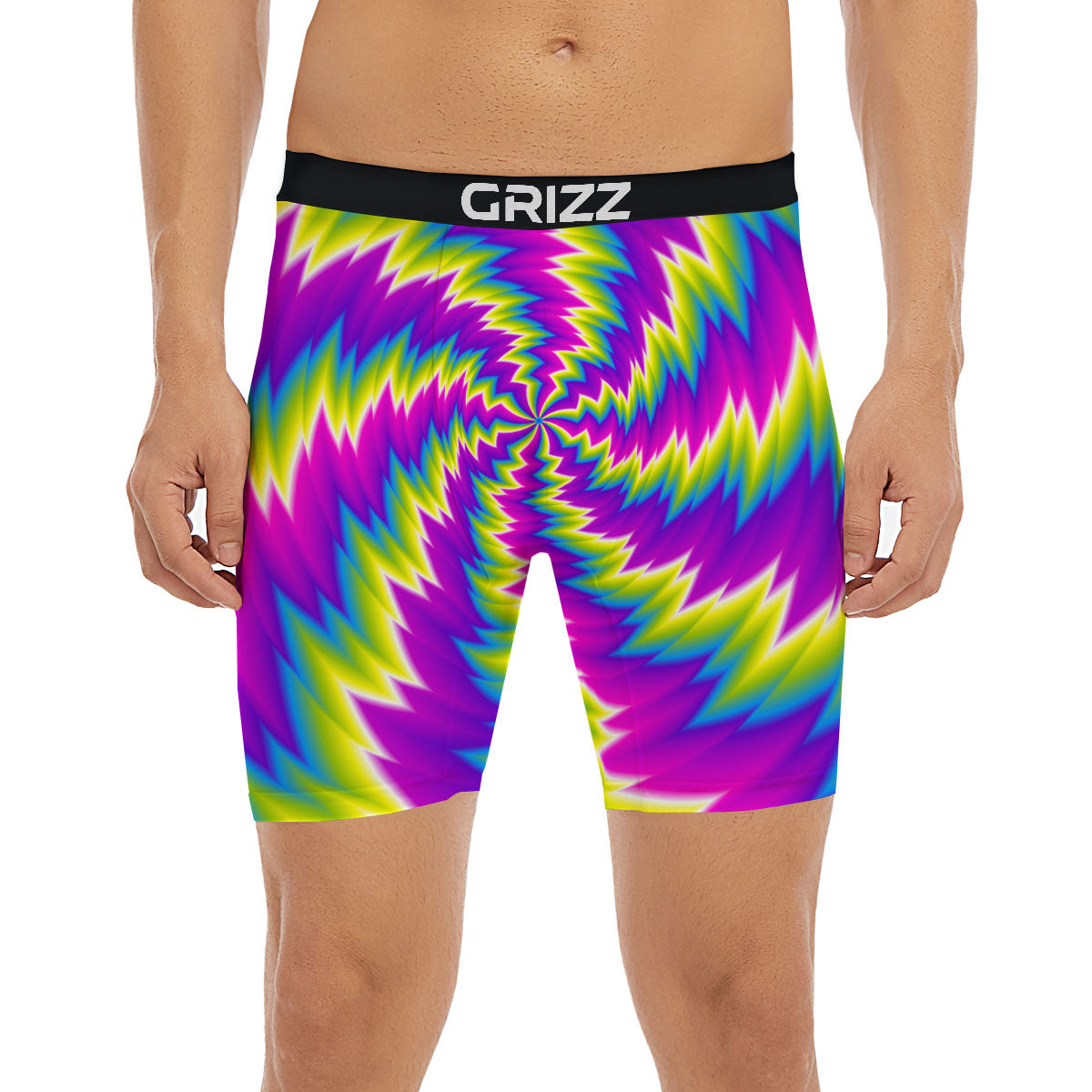 Illusion Optical Psychedelic Radiant Boxer Briefs-grizzshop