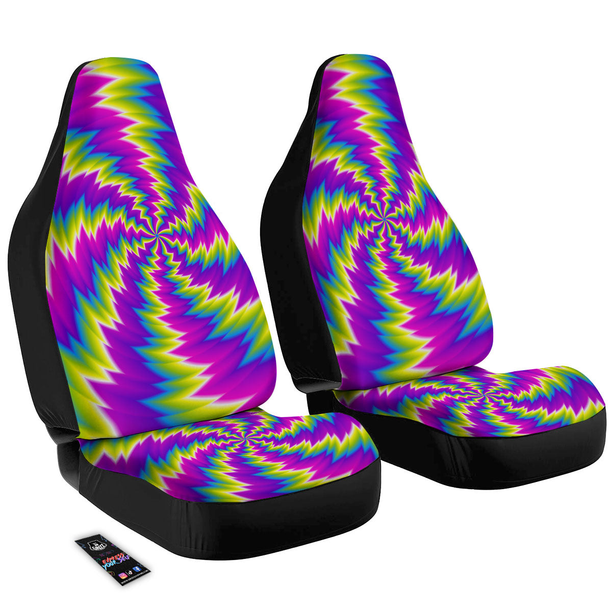 Illusion Optical Psychedelic Radiant Car Seat Covers-grizzshop