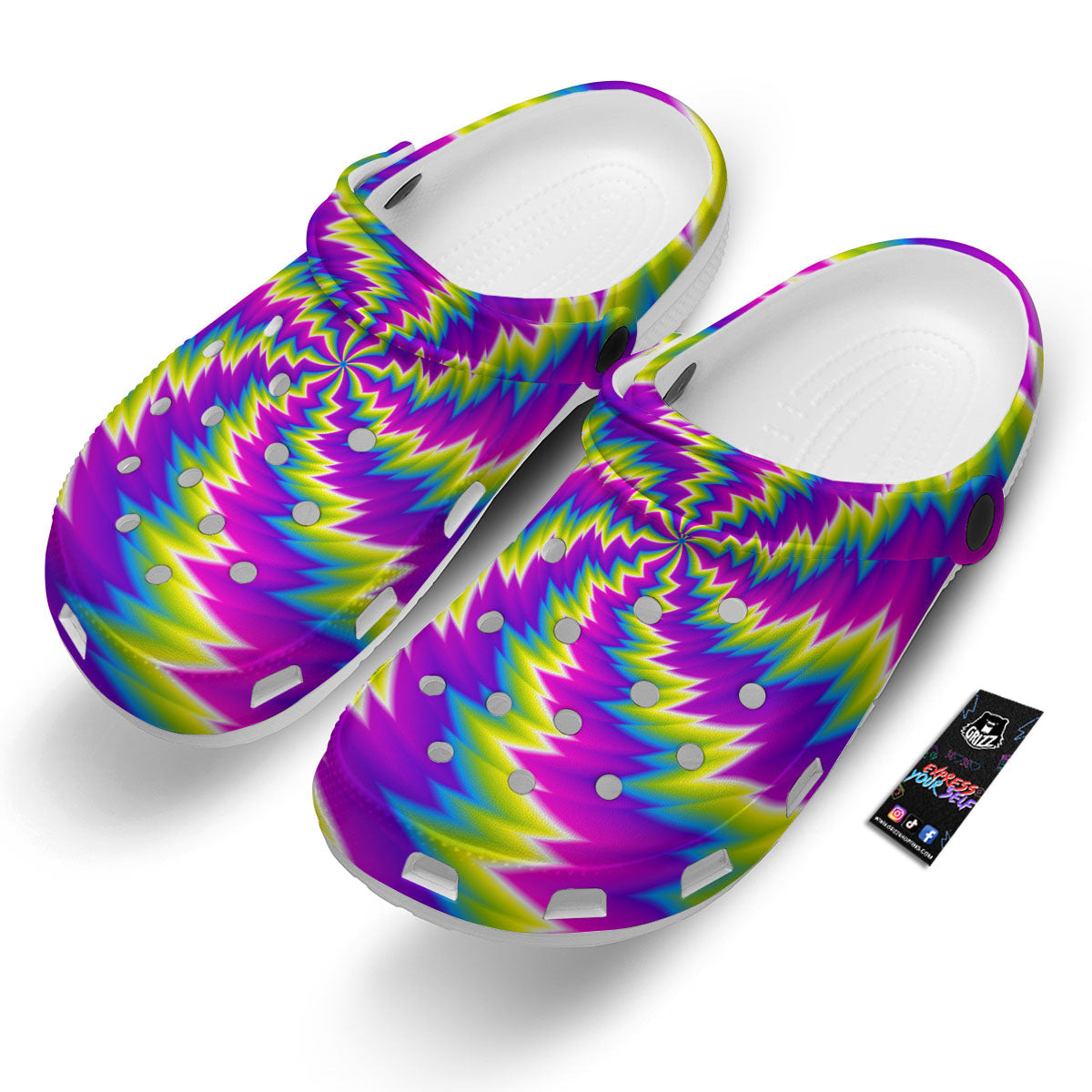 Illusion Optical Psychedelic Radiant Clog-grizzshop