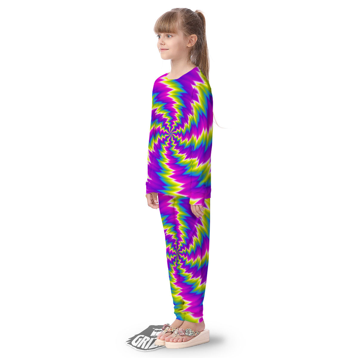 Illusion Optical Psychedelic Radiant Kid's Pajamas-grizzshop