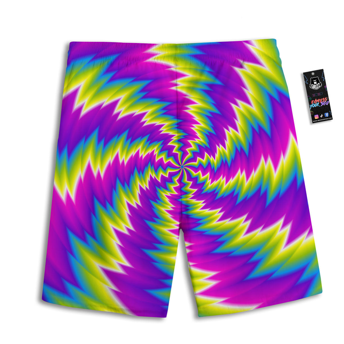 Illusion Optical Psychedelic Radiant Men's Athletic Shorts