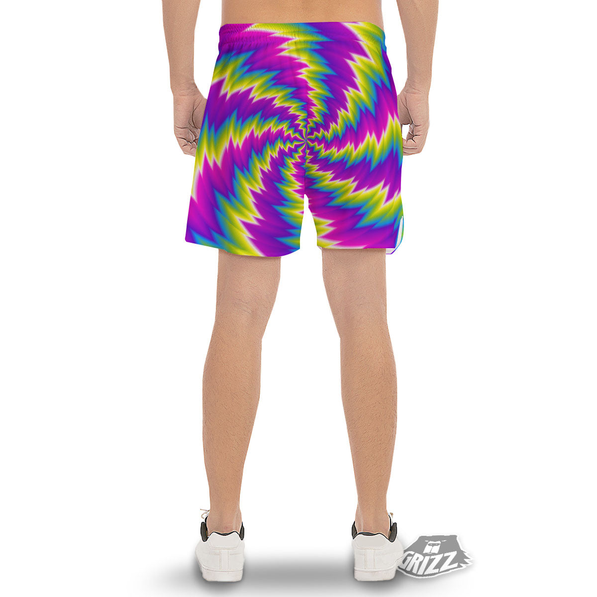 Illusion Optical Psychedelic Radiant Men's Gym Shorts-grizzshop