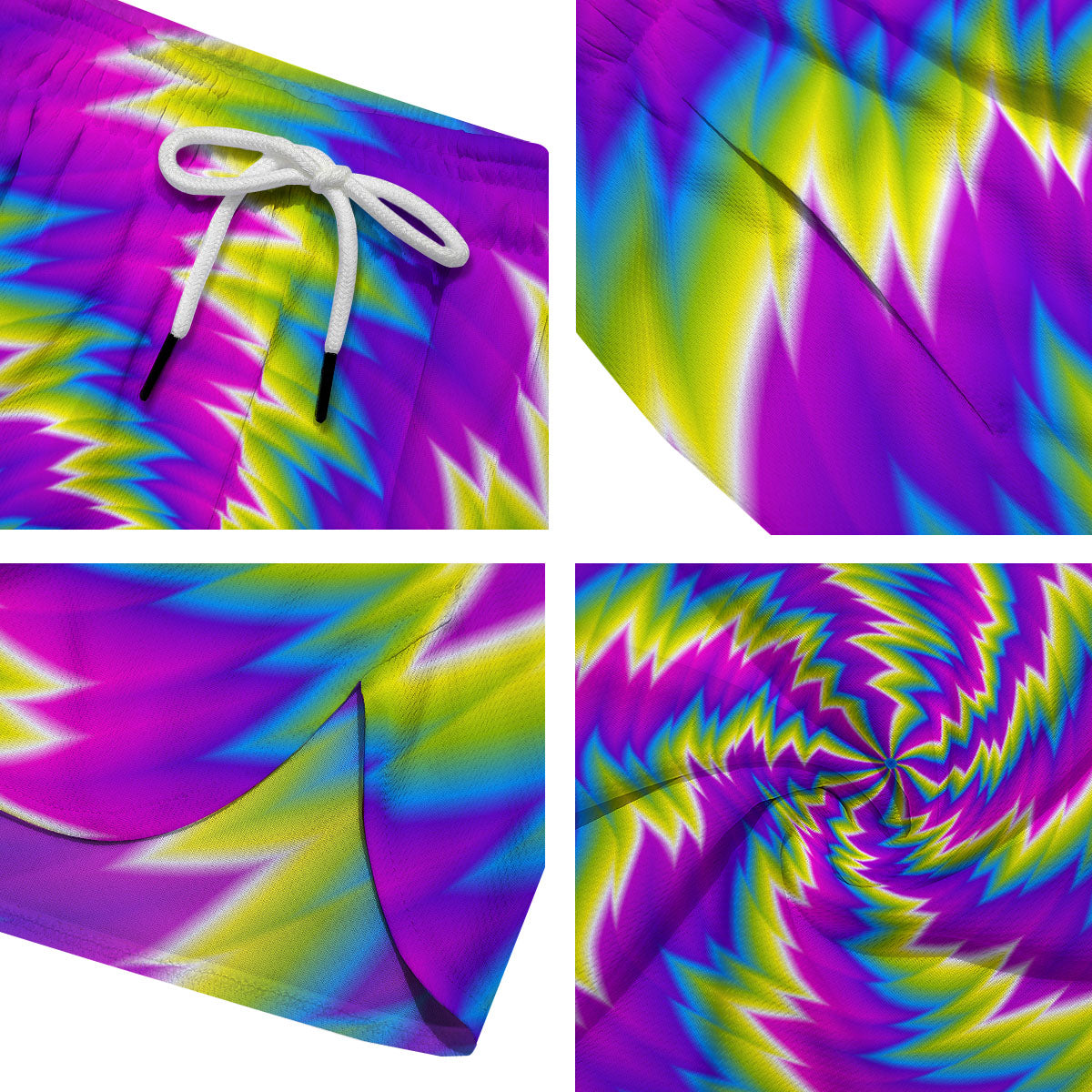 Illusion Optical Psychedelic Radiant Men's Running Shorts-grizzshop