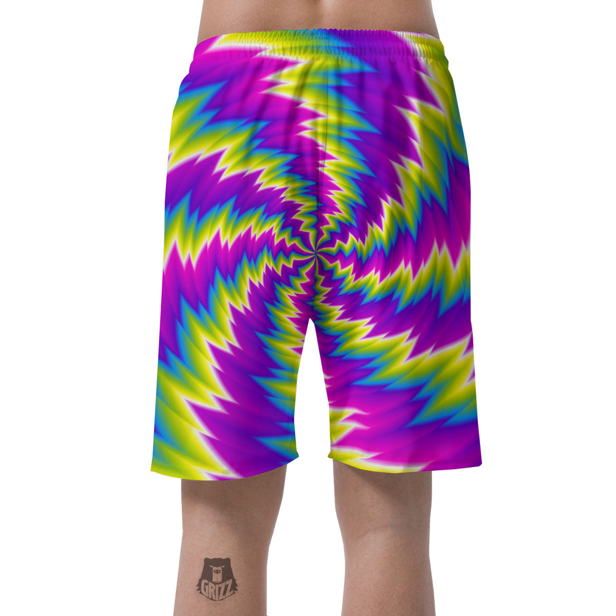 Illusion Optical Psychedelic Radiant Men's Shorts-grizzshop