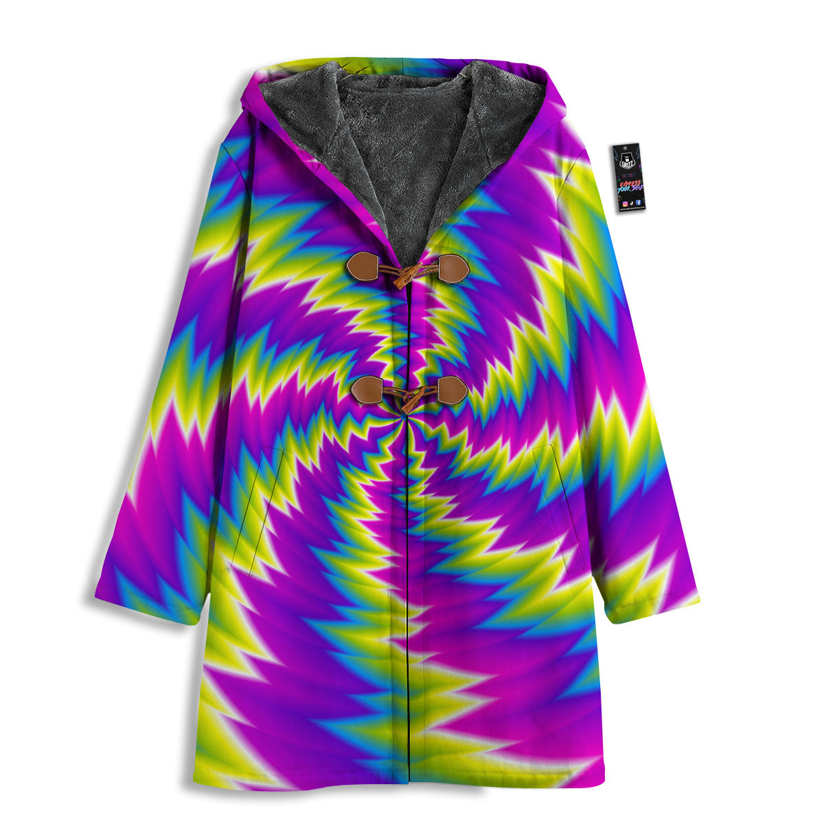 Illusion Optical Psychedelic Radiant Men's Windbreaker Jacket-grizzshop