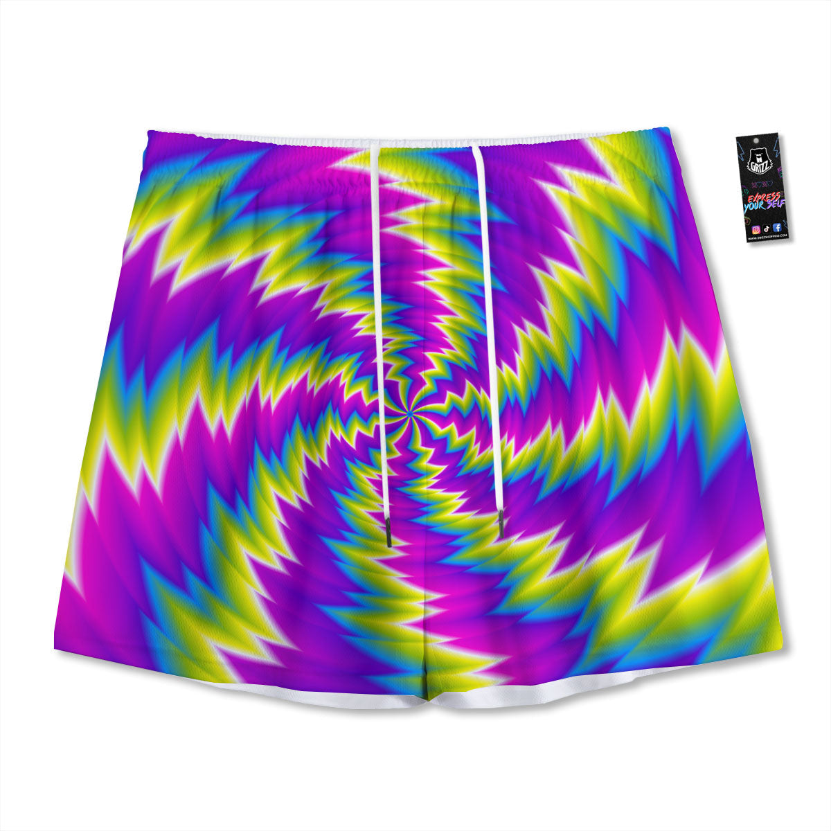 Illusion Optical Psychedelic Radiant Mesh Shorts