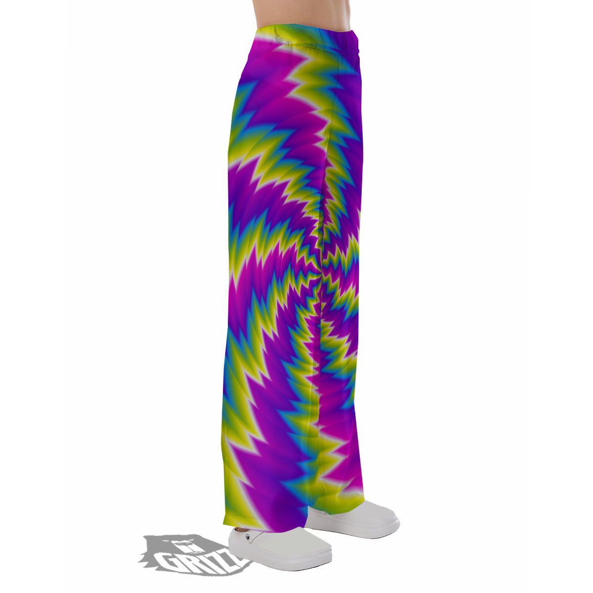 Illusion Optical Psychedelic Radiant Pajama Pants-grizzshop