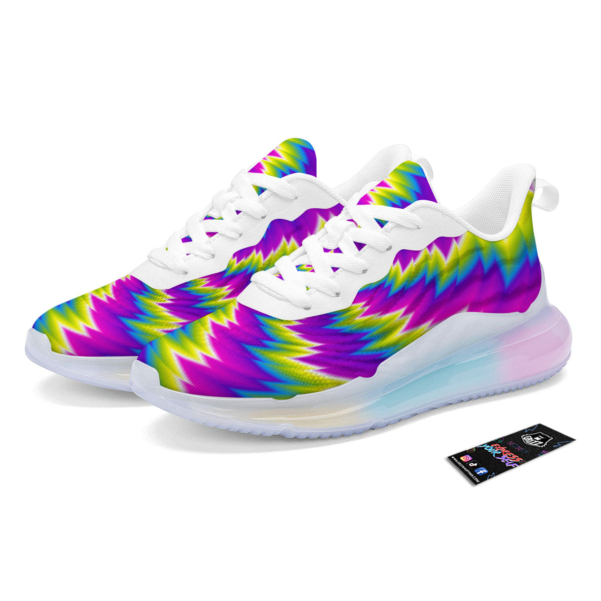 Illusion Optical Psychedelic Radiant Running Sneakers-grizzshop