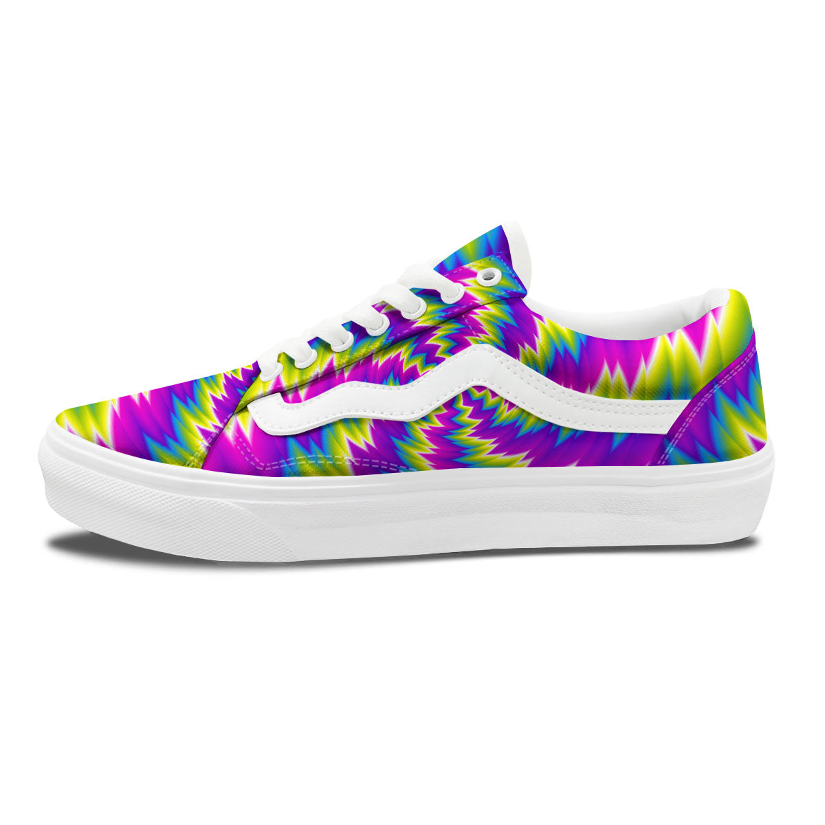 Illusion Optical Psychedelic Radiant Skate Shoes-grizzshop