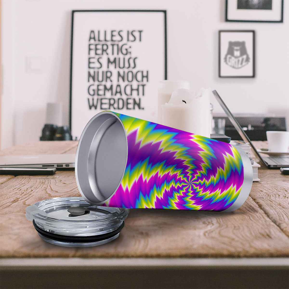 Illusion Optical Psychedelic Radiant Tumbler-grizzshop