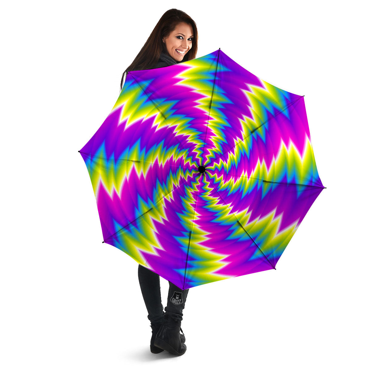 Illusion Optical Psychedelic Radiant Umbrella-grizzshop