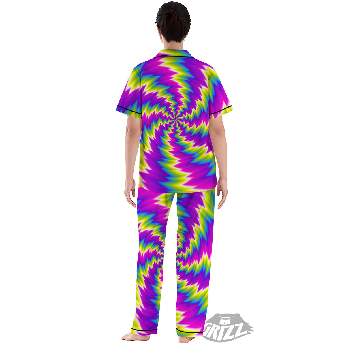 Illusion Optical Psychedelic Radiant Women's Pajamas Set-grizzshop