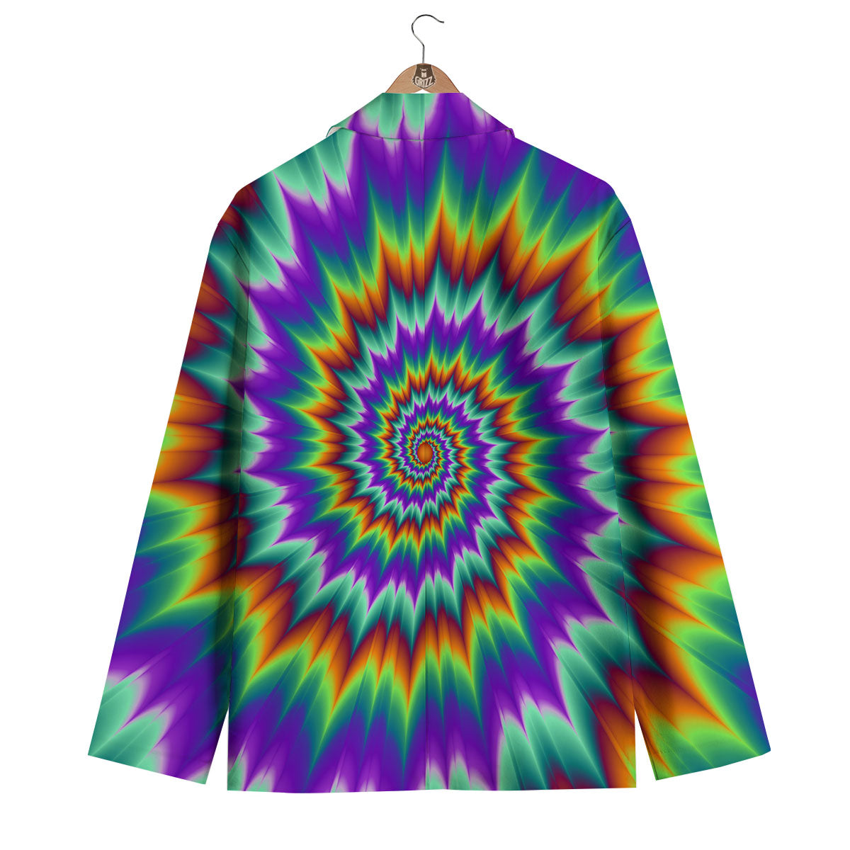 Illusion Optical Psychedelic Spiral Men's Blazer-grizzshop