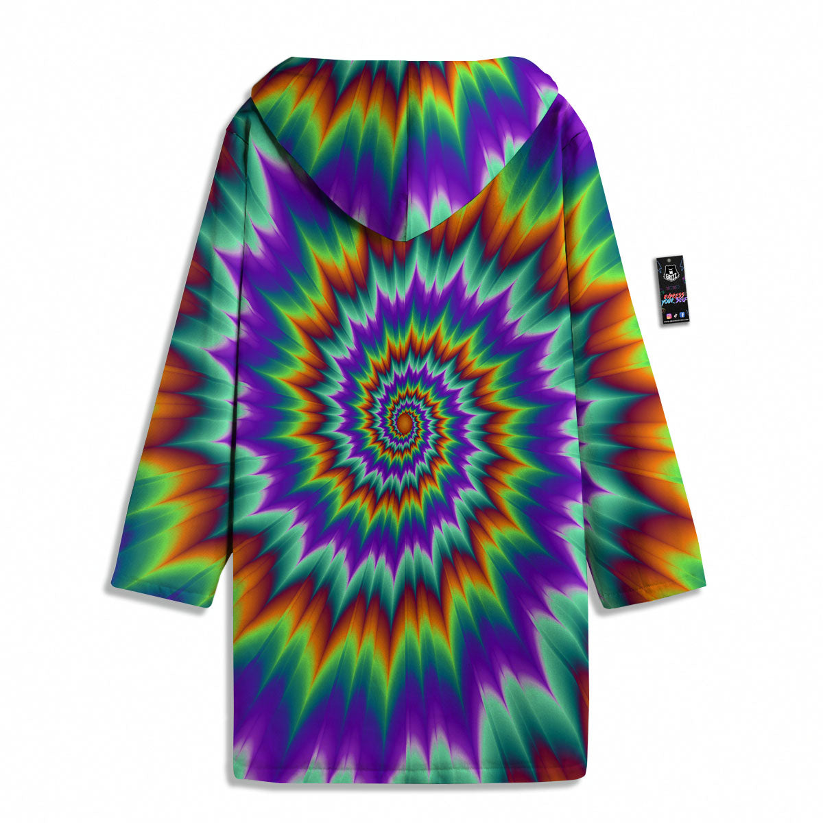 Illusion Optical Psychedelic Spiral Men's Windbreaker Jacket-grizzshop