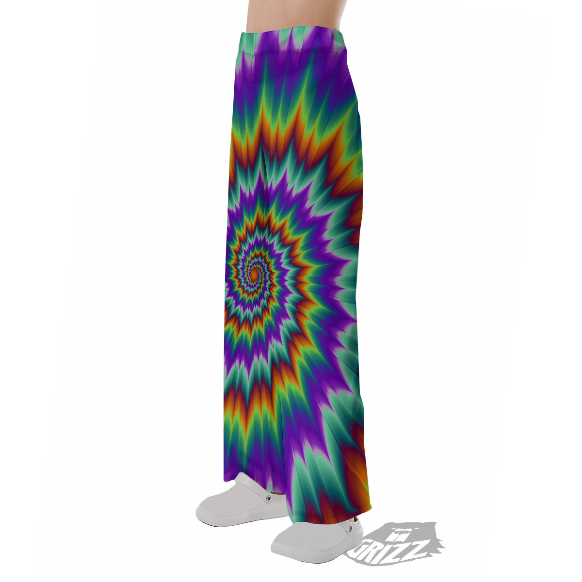 Illusion Optical Psychedelic Spiral Pajama Pants-grizzshop