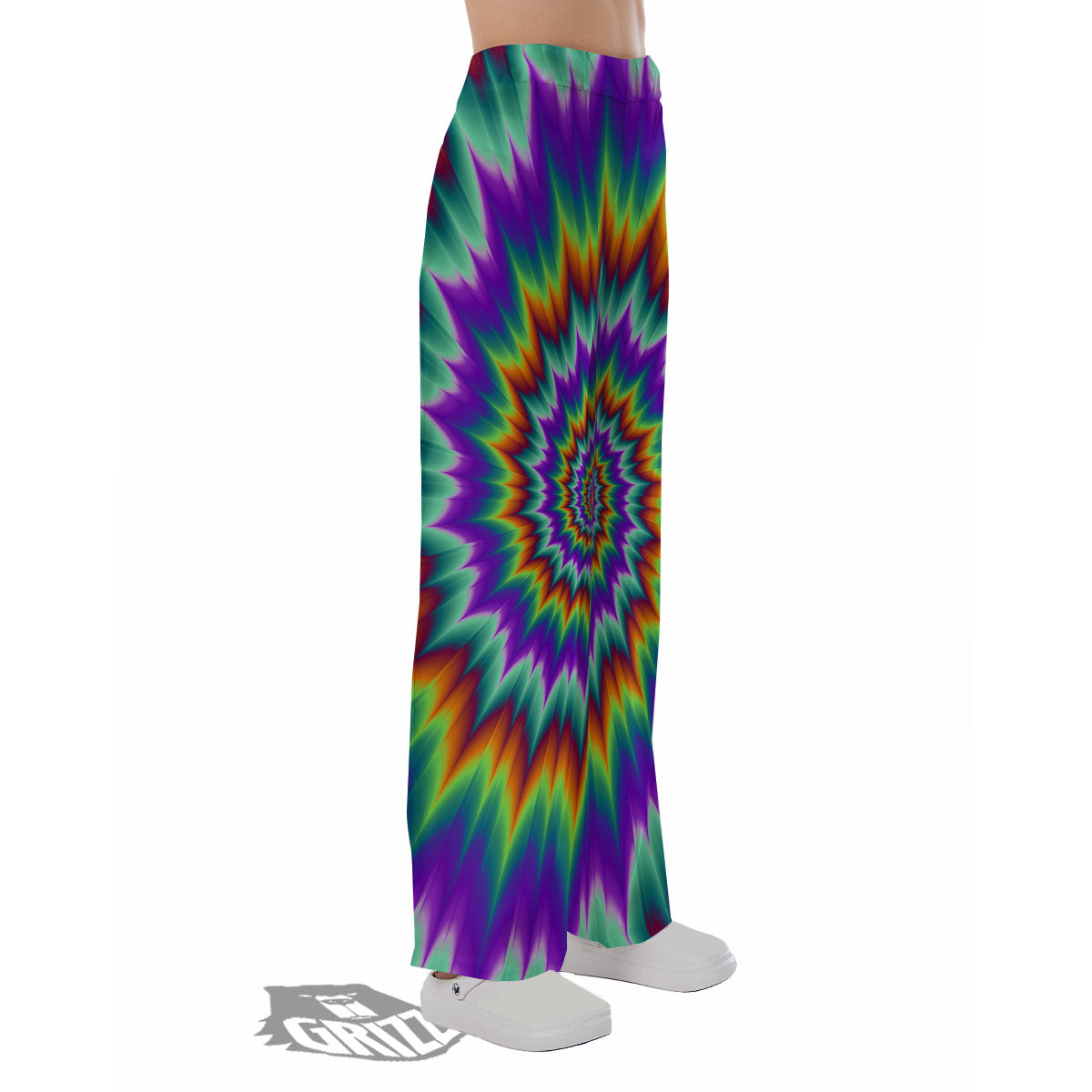 Illusion Optical Psychedelic Spiral Pajama Pants-grizzshop