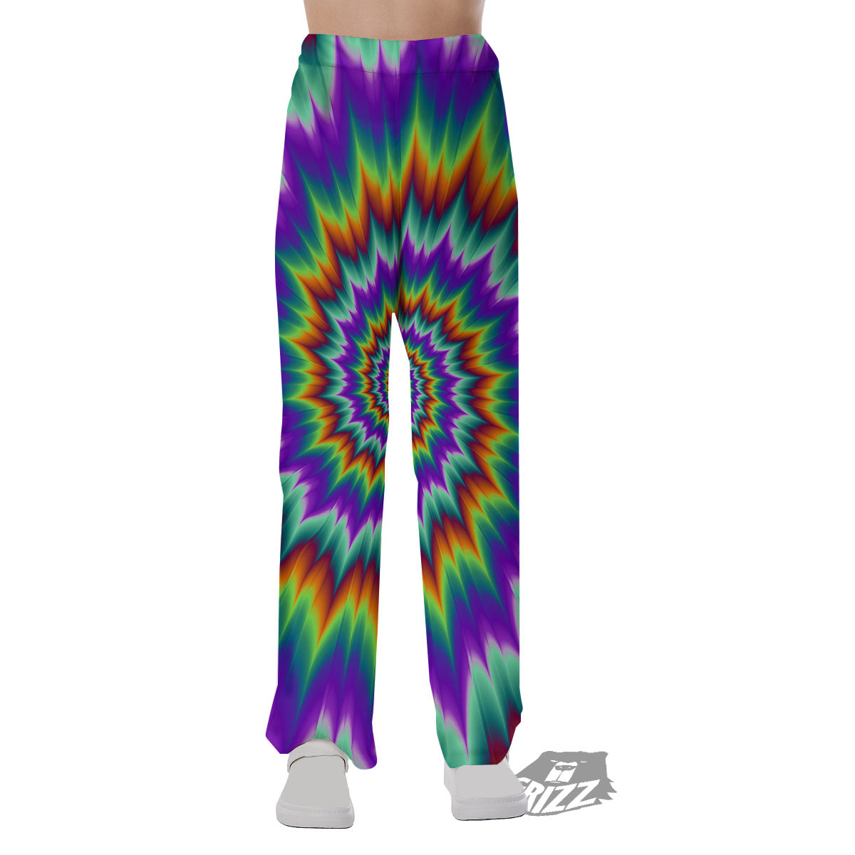 Illusion Optical Psychedelic Spiral Pajama Pants-grizzshop