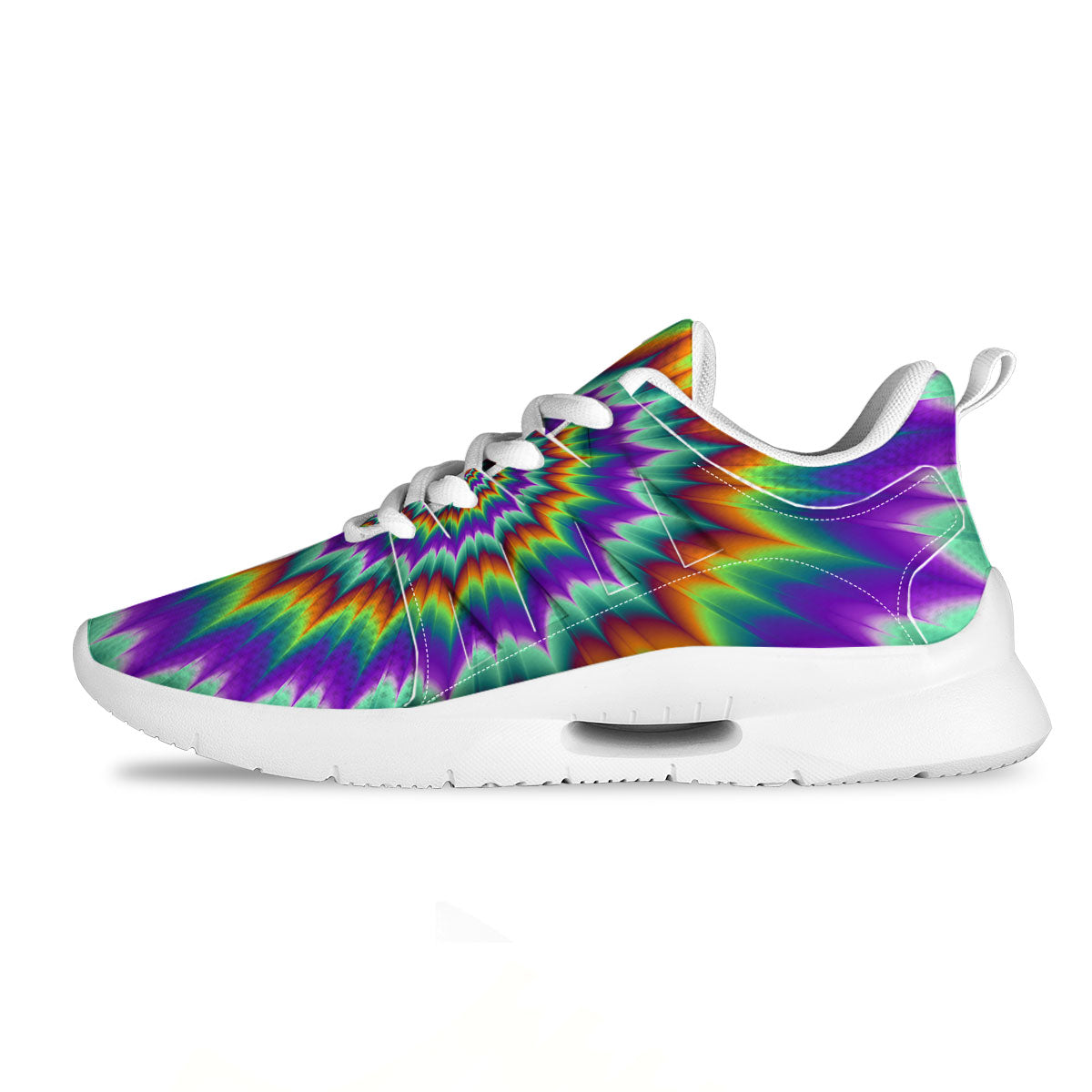 Illusion Optical Psychedelic Spiral Tennis Shoes-grizzshop