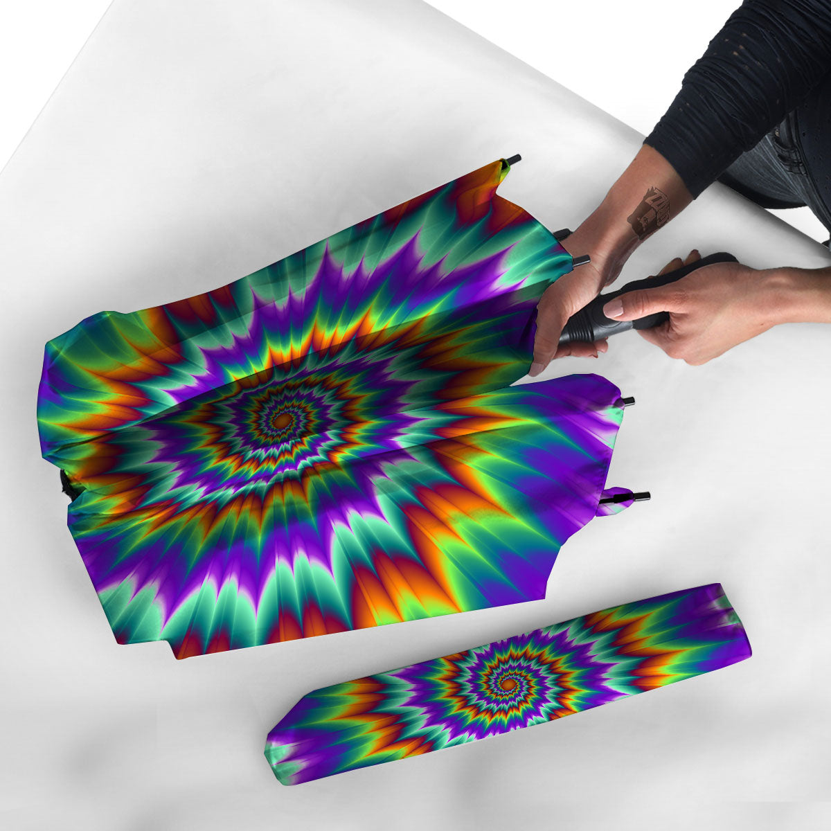 Illusion Optical Psychedelic Spiral Umbrella-grizzshop