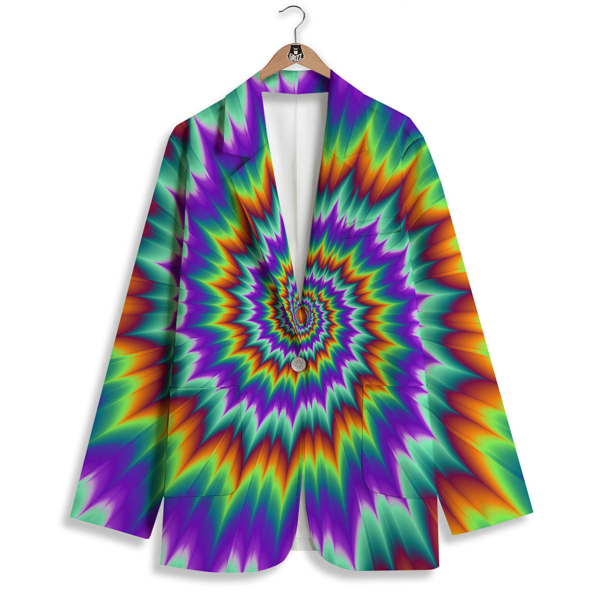Illusion Optical Psychedelic Spiral Women's Blazer-grizzshop
