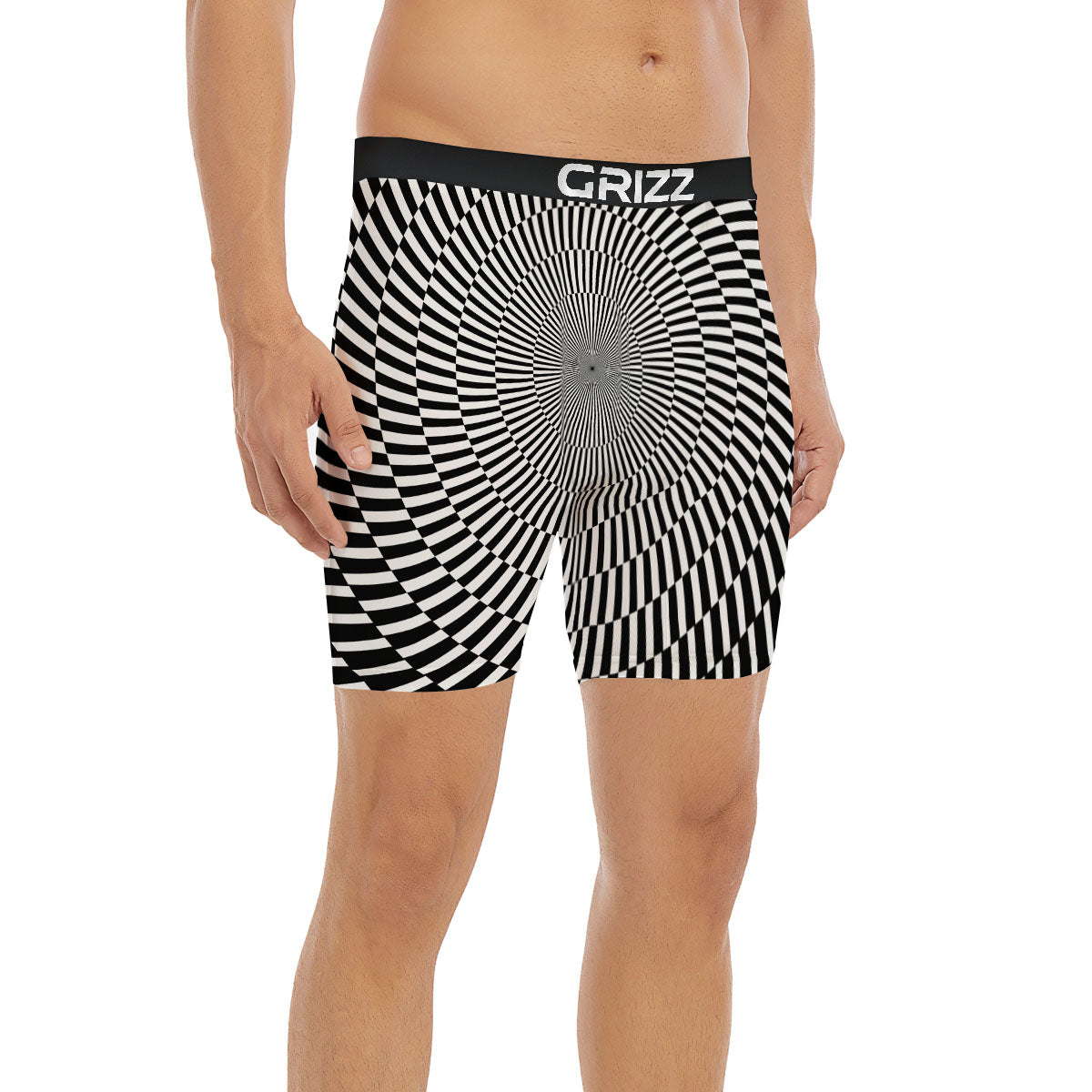 Illusion Optical Psychedelic Web Boxer Briefs-grizzshop