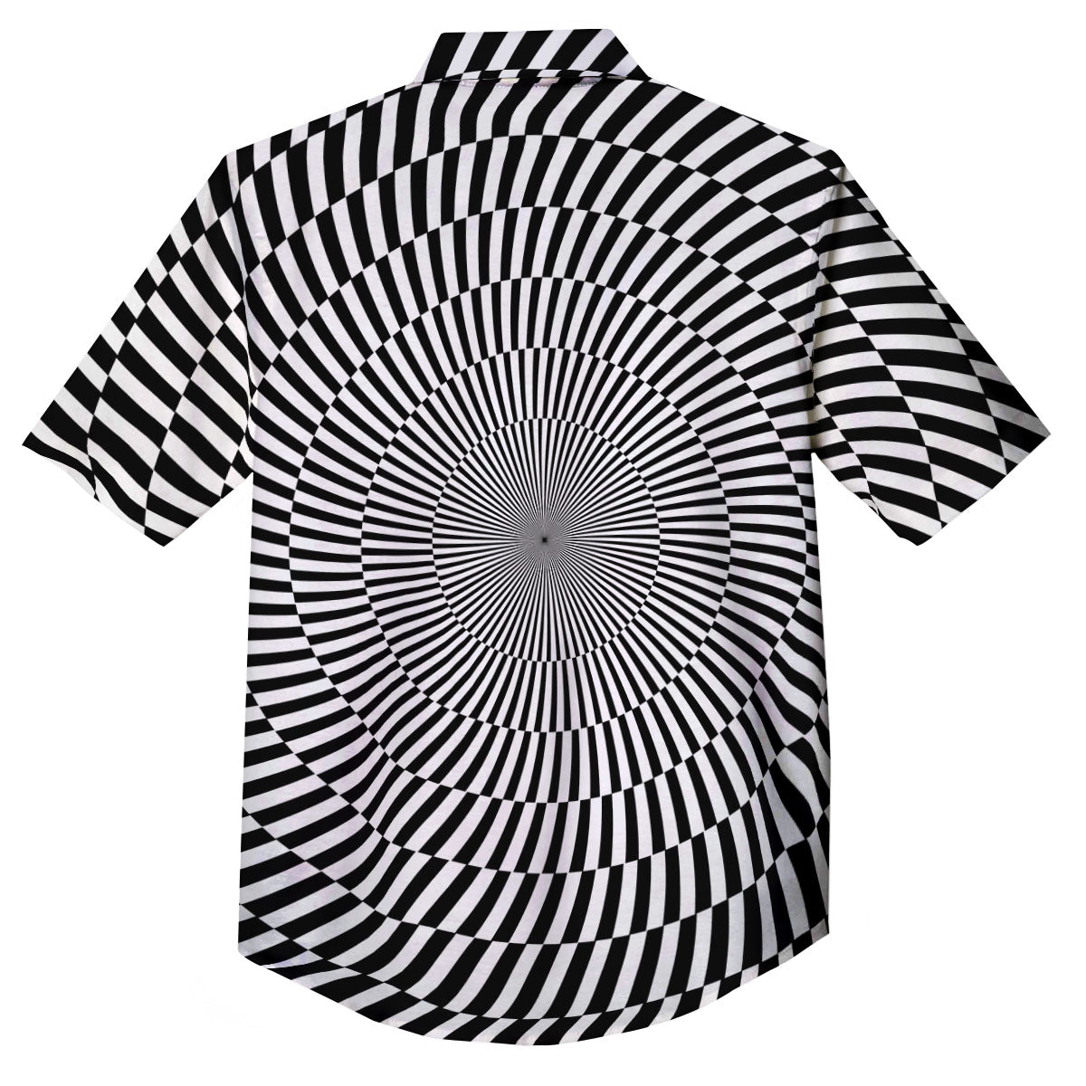Illusion Optical Psychedelic Web Button Up Shirt-grizzshop
