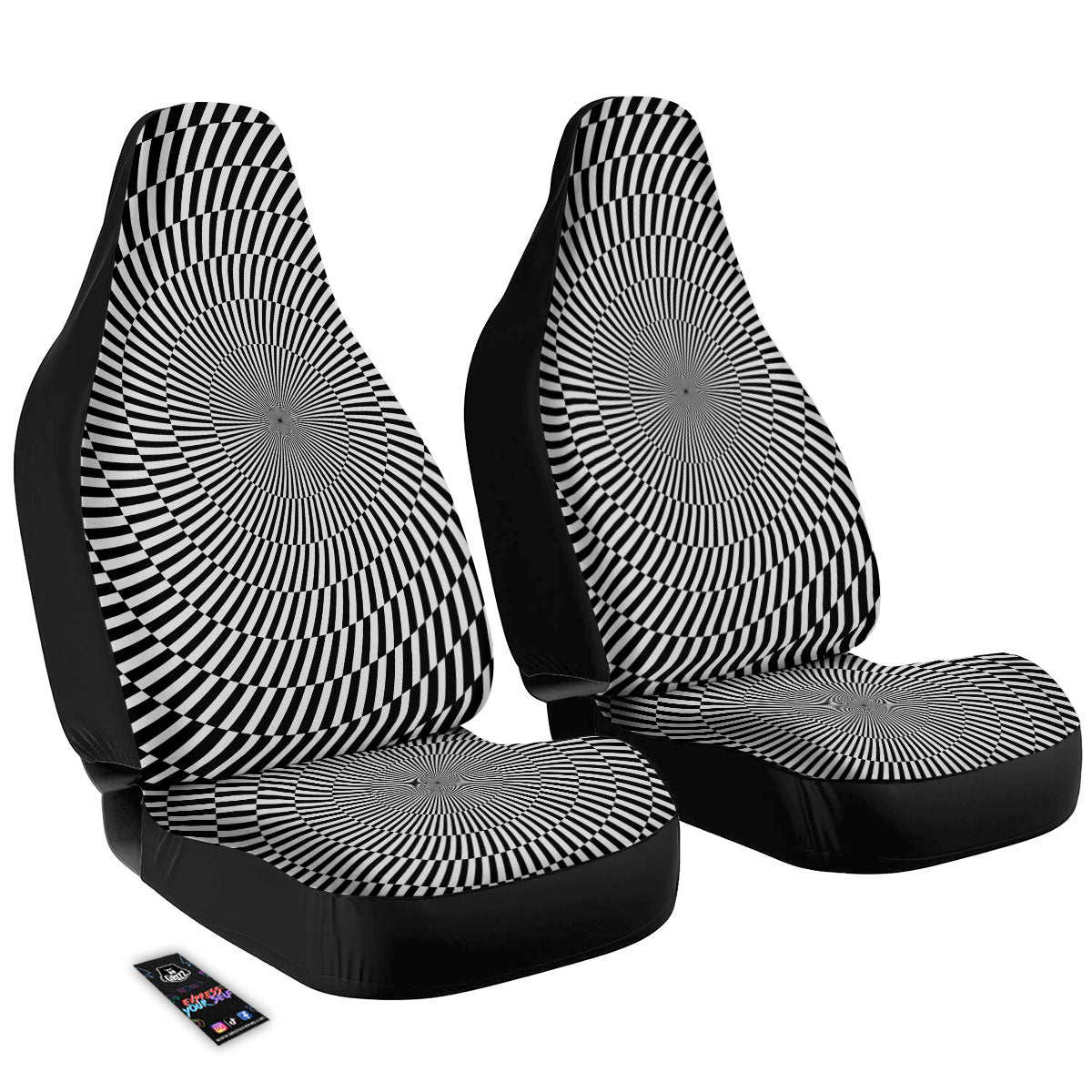 Illusion Optical Psychedelic Web Car Seat Covers-grizzshop