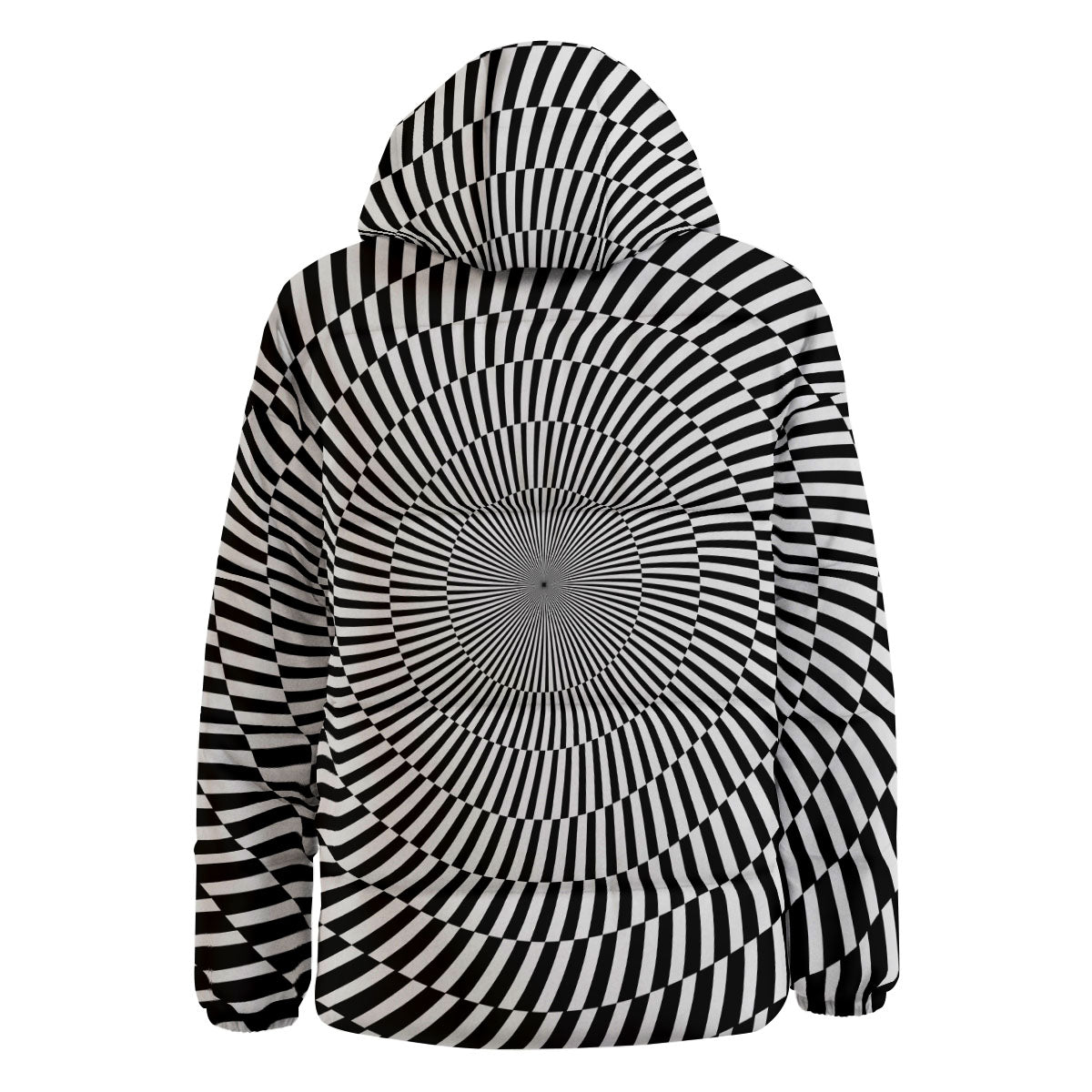 Illusion Optical Psychedelic Web Down Jacket-grizzshop