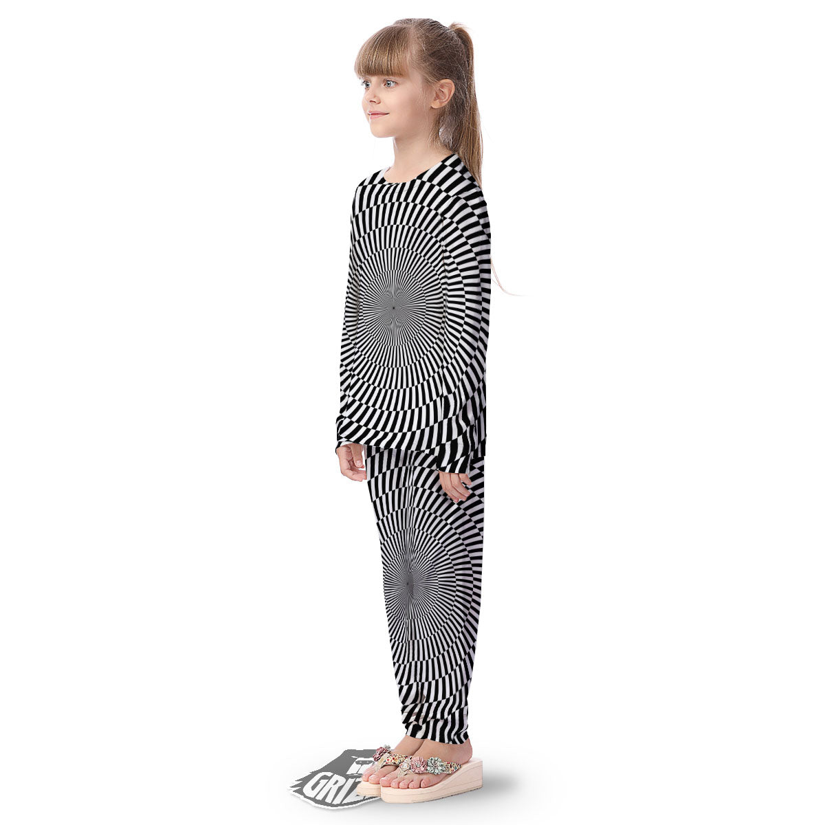 Illusion Optical Psychedelic Web Kid's Pajamas-grizzshop