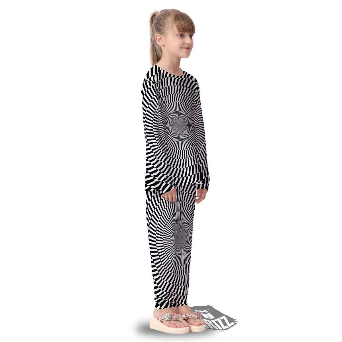 Illusion Optical Psychedelic Web Kid's Pajamas-grizzshop