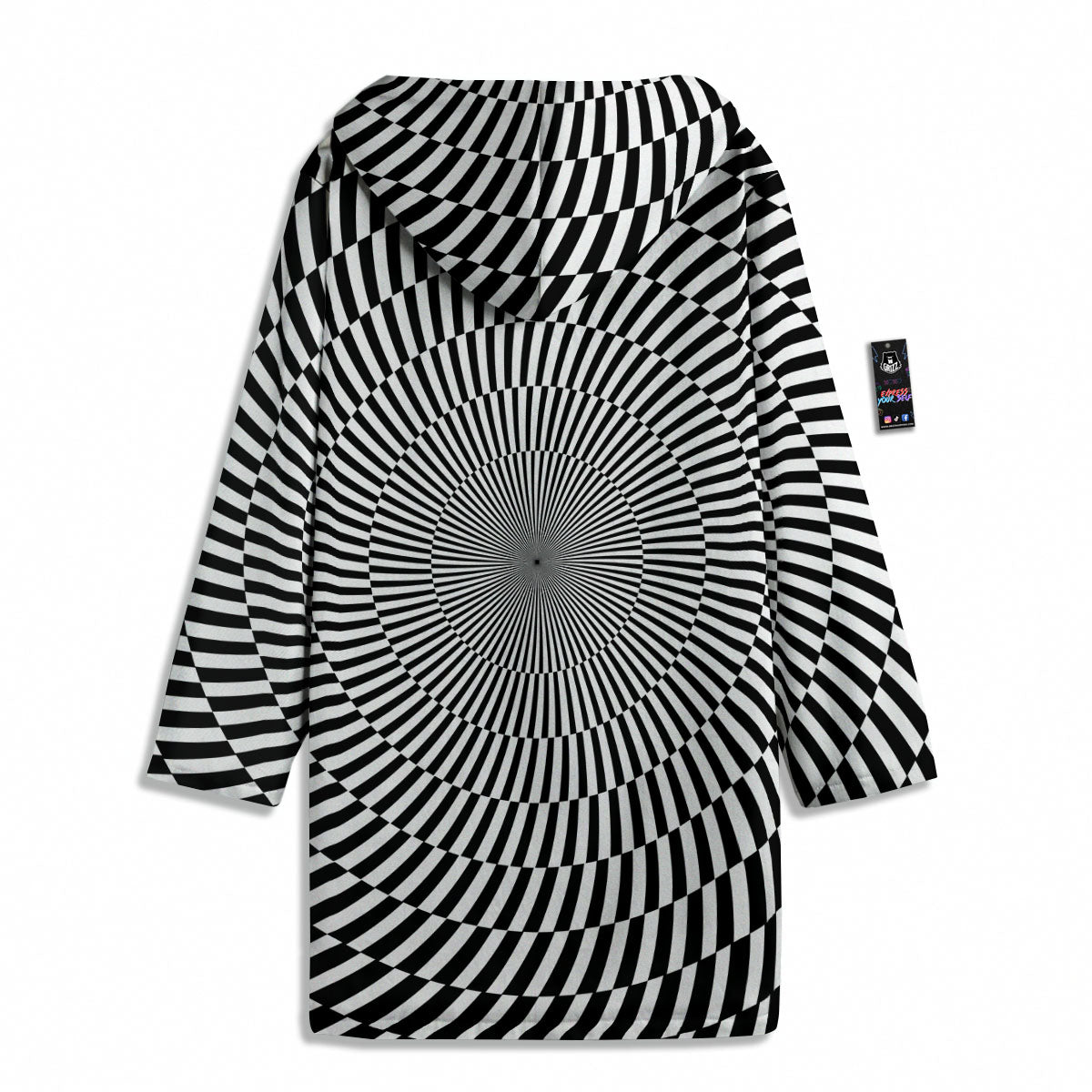 Illusion Optical Psychedelic Web Men's Windbreaker Jacket-grizzshop