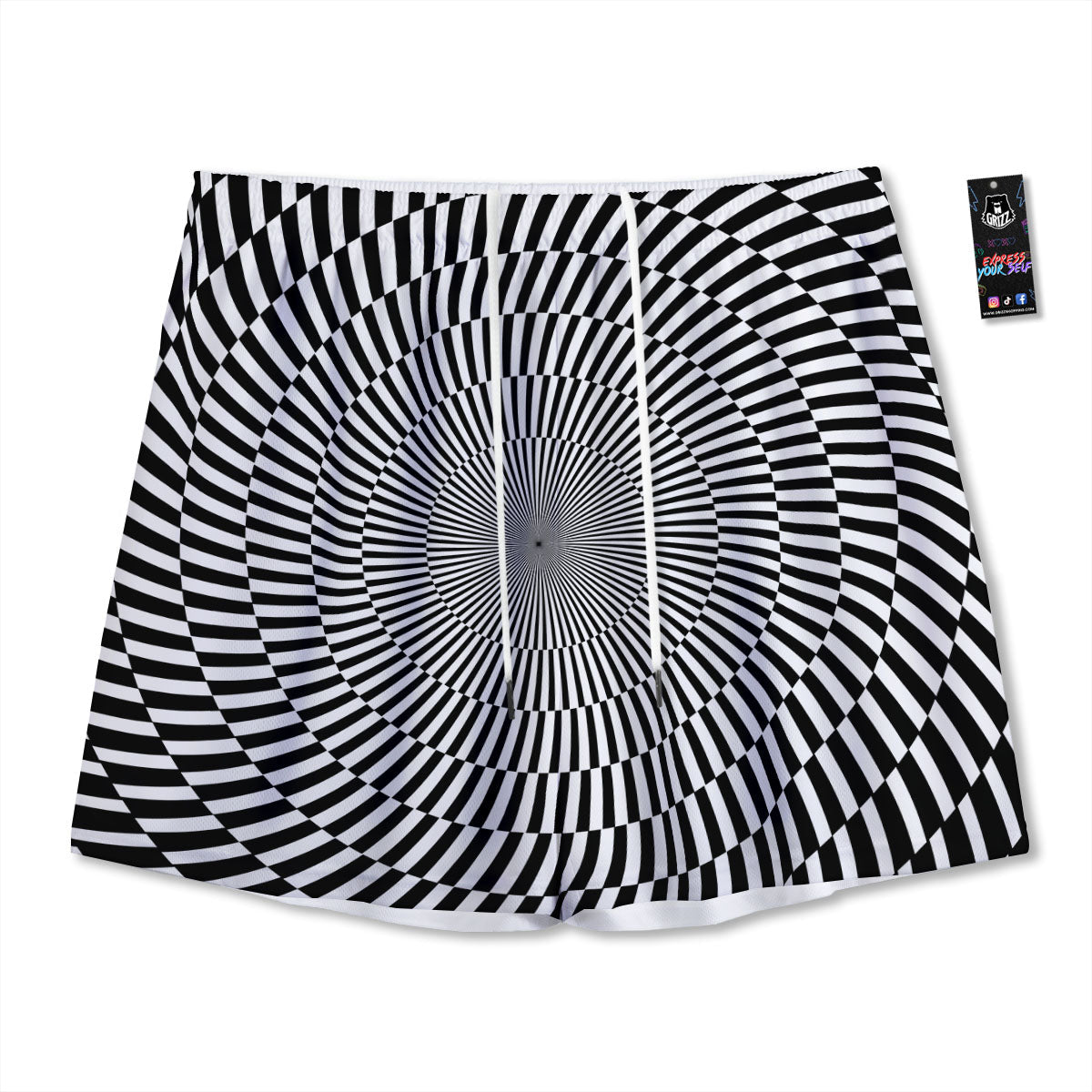 Illusion Optical Psychedelic Web Mesh Shorts