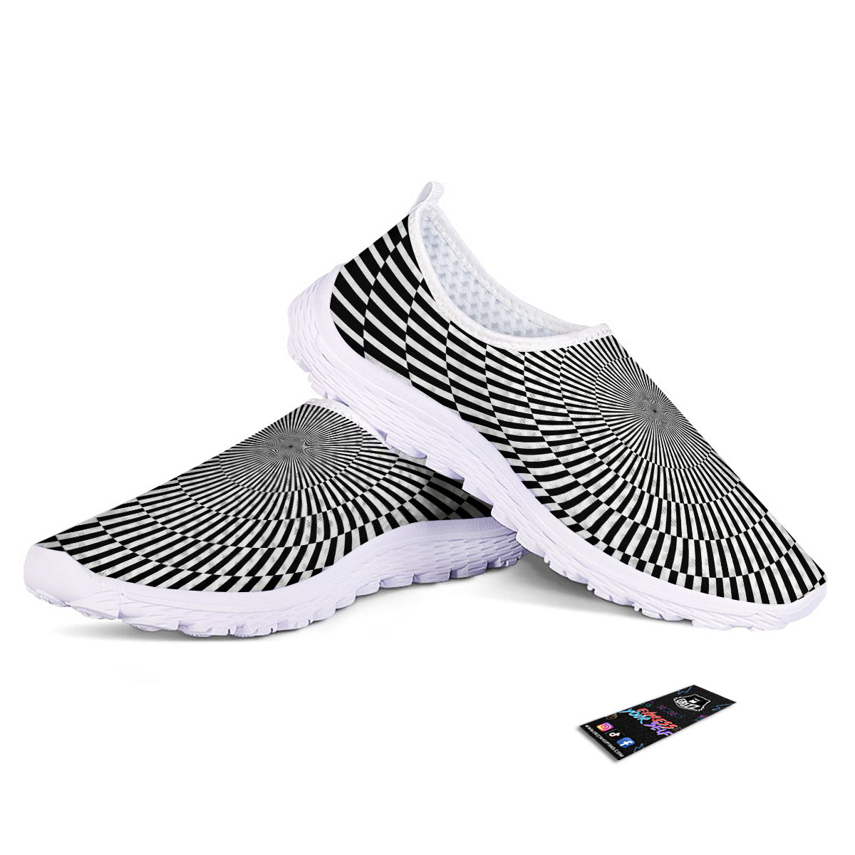 Illusion Optical Psychedelic Web Nurse Shoes-grizzshop