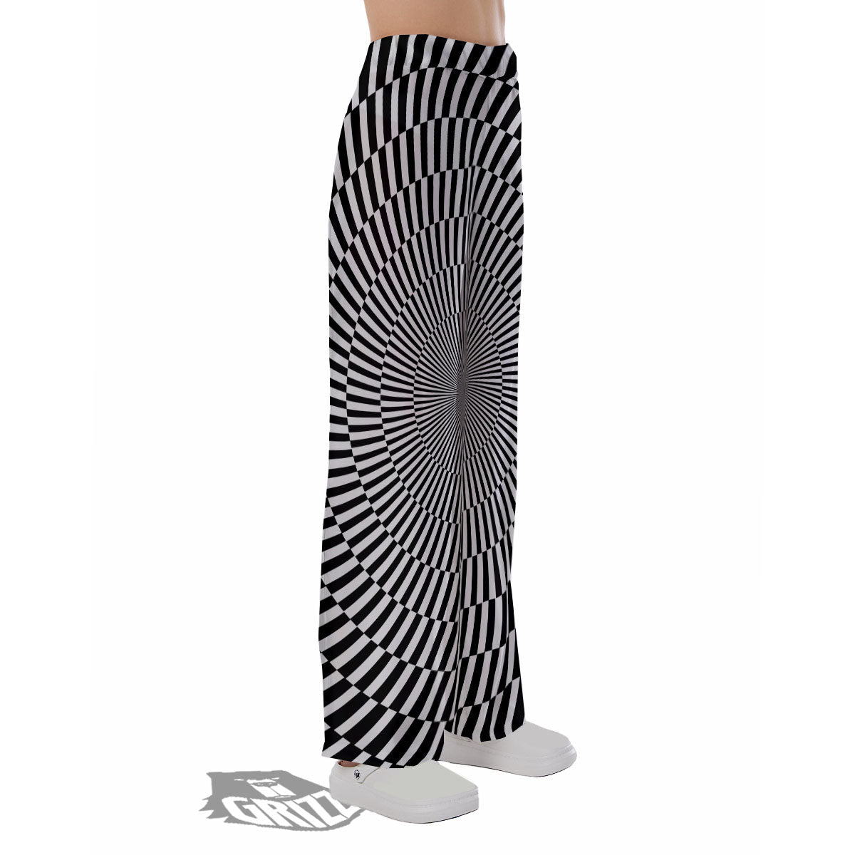 Illusion Optical Psychedelic Web Pajama Pants-grizzshop