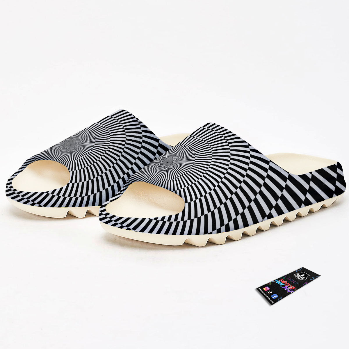 Illusion Optical Psychedelic Web Sandals-grizzshop