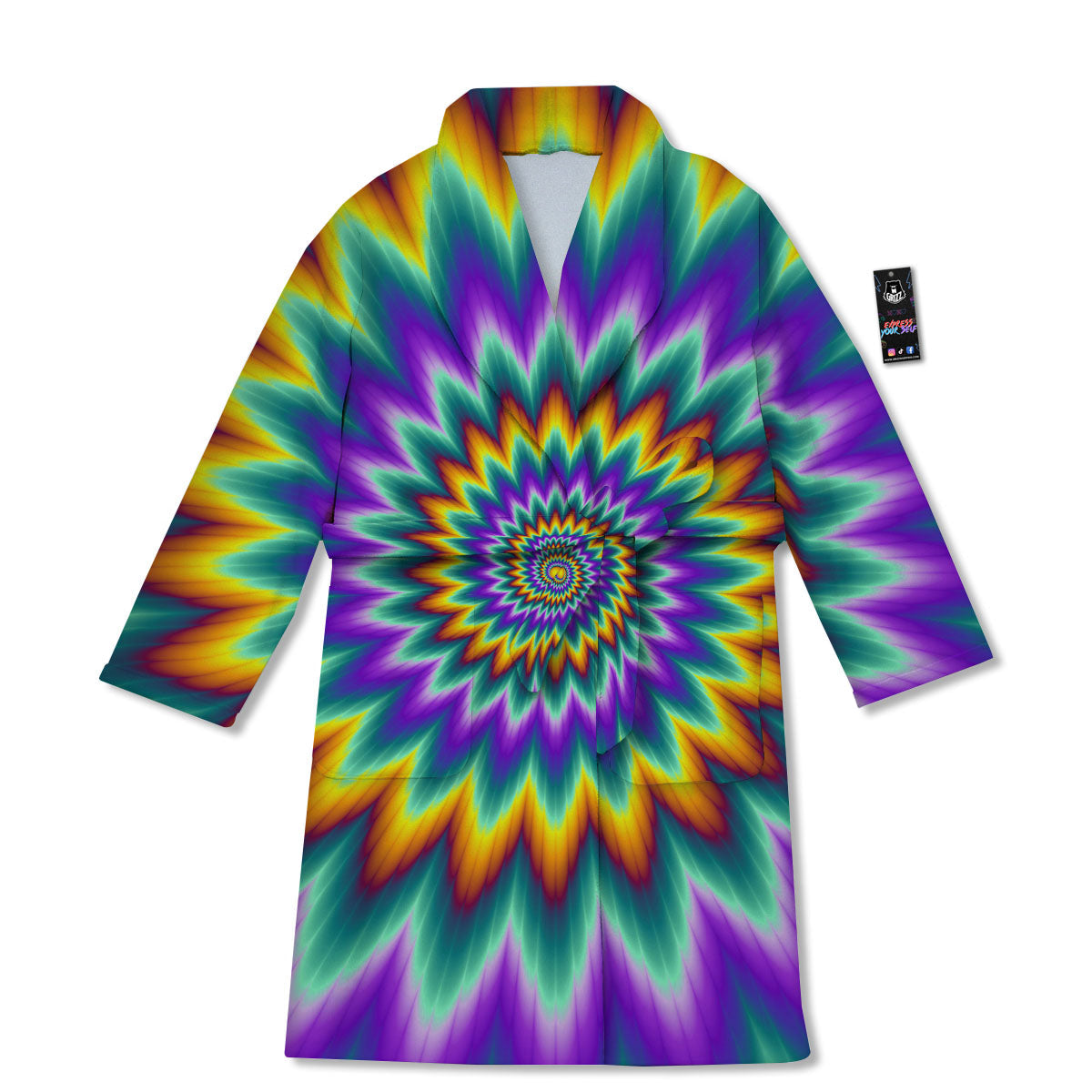 Illusion Optical Rave Psychedelic Bathrobe-grizzshop