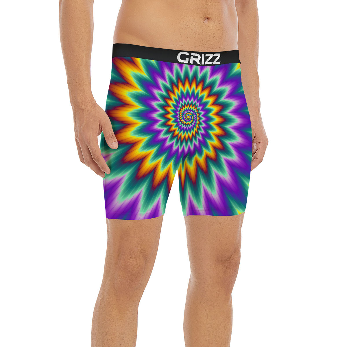 Illusion Optical Rave Psychedelic Boxer Briefs-grizzshop