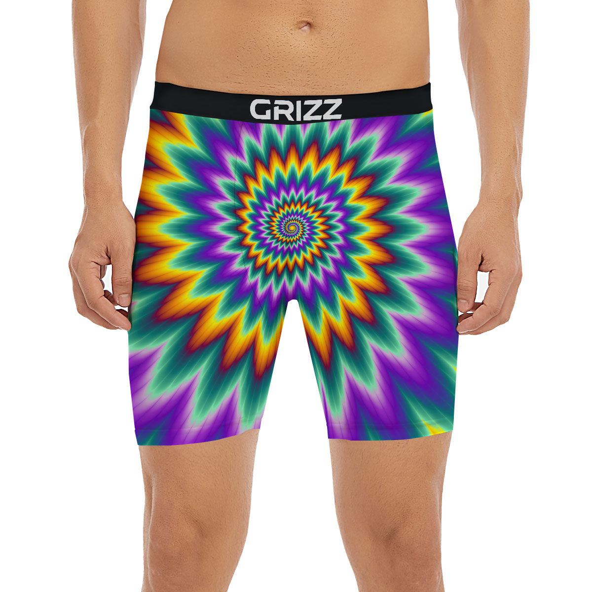 Illusion Optical Rave Psychedelic Boxer Briefs-grizzshop